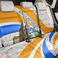 Dutch Republic Netherlands Back Car Seat Cover Patriotism Vintage Heraldic Crest Floral Tulip