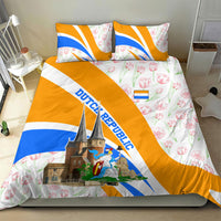 Dutch Republic Netherlands Bedding Set Patriotism Vintage Heraldic Crest Floral Tulip