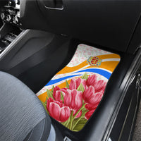 Dutch Republic Netherlands Car Mats Patriotism Vintage Heraldic Crest Floral Tulip