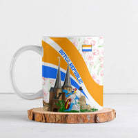 Dutch Republic Netherlands Ceramic Mug Patriotism Vintage Heraldic Crest Floral Tulip
