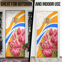 Dutch Republic Netherlands Door Cover Patriotism Vintage Heraldic Crest Floral Tulip