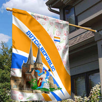 Dutch Republic Netherlands Garden Flag Patriotism Vintage Heraldic Crest Floral Tulip