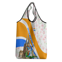 Dutch Republic Netherlands Grocery Bag Patriotism Vintage Heraldic Crest Floral Tulip