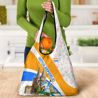 Dutch Republic Netherlands Grocery Bag Patriotism Vintage Heraldic Crest Floral Tulip
