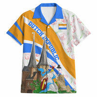 Dutch Republic Netherlands Hawaiian Shirt Patriotism Vintage Heraldic Crest Floral Tulip