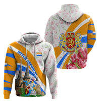 Dutch Republic Netherlands Hoodie Patriotism Vintage Heraldic Crest Floral Tulip