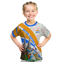 Dutch Republic Netherlands Kid T Shirt Patriotism Vintage Heraldic Crest Floral Tulip