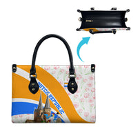 Dutch Republic Netherlands Leather Bag Patriotism Vintage Heraldic Crest Floral Tulip