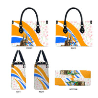 Dutch Republic Netherlands Leather Bag Patriotism Vintage Heraldic Crest Floral Tulip