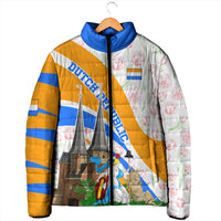 Dutch Republic Netherlands Padded Jacket Patriotism Vintage Heraldic Crest Floral Tulip