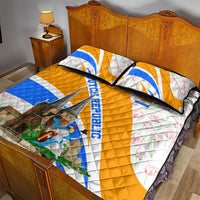 Dutch Republic Netherlands Quilt Bed Set Patriotism Vintage Heraldic Crest Floral Tulip