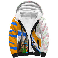 Dutch Republic Netherlands Sherpa Hoodie Patriotism Vintage Heraldic Crest Floral Tulip