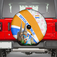 Dutch Republic Netherlands Spare Tire Cover Patriotism Vintage Heraldic Crest Floral Tulip
