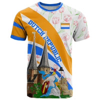 Dutch Republic Netherlands T Shirt Patriotism Vintage Heraldic Crest Floral Tulip