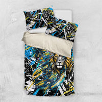 Saint Lucia Kings Cricket Bedding Set Born To Lead Caribbean Cricket Graffiti Splash Art