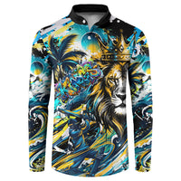 Saint Lucia Kings Cricket Button Sweatshirt Born To Lead Caribbean Cricket Graffiti Splash Art