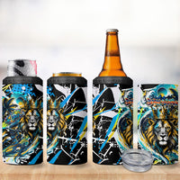 Saint Lucia Kings Cricket 4 in 1 Can Cooler Tumbler Born To Lead Caribbean Cricket Graffiti Splash Art