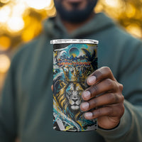 Saint Lucia Kings Cricket 4 in 1 Can Cooler Tumbler Born To Lead Caribbean Cricket Graffiti Splash Art