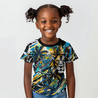 Saint Lucia Kings Cricket Kid T shirt Born To Lead Caribbean Cricket Graffiti Splash Art