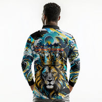 Saint Lucia Kings Cricket Long Sleeve Polo Shirt Born To Lead Caribbean Cricket Graffiti Splash Art