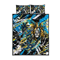 Saint Lucia Kings Cricket Quilt Bed Set Born To Lead Caribbean Cricket Graffiti Splash Art
