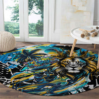 Saint Lucia Kings Cricket Round Carpet Born To Lead Caribbean Cricket Graffiti Splash Art