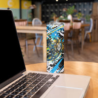Saint Lucia Kings Cricket Skinny Tumbler Born To Lead Caribbean Cricket Graffiti Splash Art