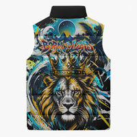 Saint Lucia Kings Cricket Sleeveless Puffer Jacket Born To Lead Caribbean Cricket Graffiti Splash Art