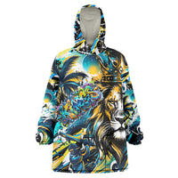 Saint Lucia Kings Cricket Wearable Blanket Hoodie Born To Lead Caribbean Cricket Graffiti Splash Art