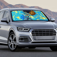 Saint Lucia Cricket Auto Sun Shade Kings Lion Unstoppable Mascot Art