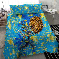 Saint Lucia Cricket Bedding Set Kings Lion Unstoppable Mascot Art