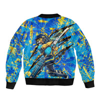 Saint Lucia Cricket Bomber Jacket Kings Lion Unstoppable Mascot Art