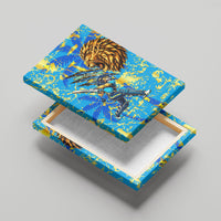 Saint Lucia Cricket Canvas Wall Art Kings Lion Unstoppable Mascot Art