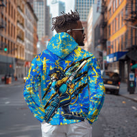 Saint Lucia Cricket Hoodie Kings Lion Unstoppable Mascot Art
