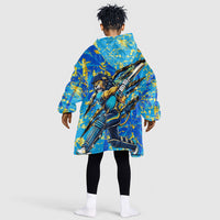 Saint Lucia Cricket Kid Wearable Blanket Hoodie Kings Lion Unstoppable Mascot Art