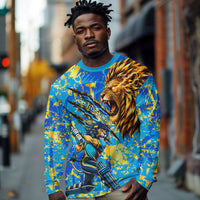 Saint Lucia Cricket Long Sleeve Shirt Kings Lion Unstoppable Mascot Art