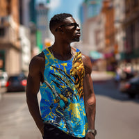 Saint Lucia Cricket Men Tank Top Kings Lion Unstoppable Mascot Art