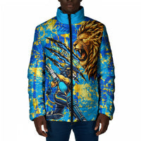 Saint Lucia Cricket Padded Jacket Kings Lion Unstoppable Mascot Art