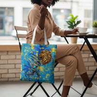Saint Lucia Cricket Tote Bag Kings Lion Unstoppable Mascot Art