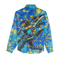 Saint Lucia Cricket Women Casual Shirt Kings Lion Unstoppable Mascot Art
