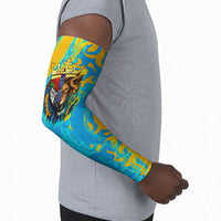 Saint Lucia Kings Cricket Arm Sleeves Crowned Lion And Parrot Half Style