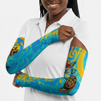 Saint Lucia Kings Cricket Arm Sleeves Crowned Lion And Parrot Half Style