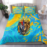 Saint Lucia Kings Cricket Bedding Set Crowned Lion And Parrot Half Style