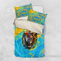 Saint Lucia Kings Cricket Bedding Set Crowned Lion And Parrot Half Style