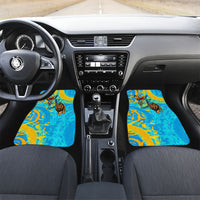 Saint Lucia Kings Cricket Car Mats Crowned Lion And Parrot Half Style