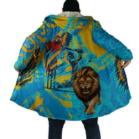 Saint Lucia Kings Cricket Cloak Crowned Lion And Parrot Half Style