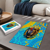 Saint Lucia Kings Cricket Puzzle Crowned Lion And Parrot Half Style