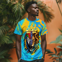Saint Lucia Kings Cricket T shirt Crowned Lion And Parrot Half Style