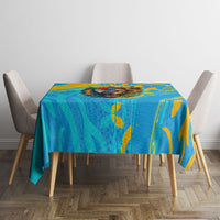Saint Lucia Kings Cricket Tablecloth Crowned Lion And Parrot Half Style