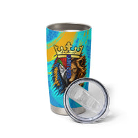 Saint Lucia Kings Cricket Tumbler Cup Crowned Lion And Parrot Half Style